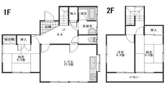 Floor plan. 8.9 million yen, 3LDK, Land area 301 sq m , Building area 77 sq m