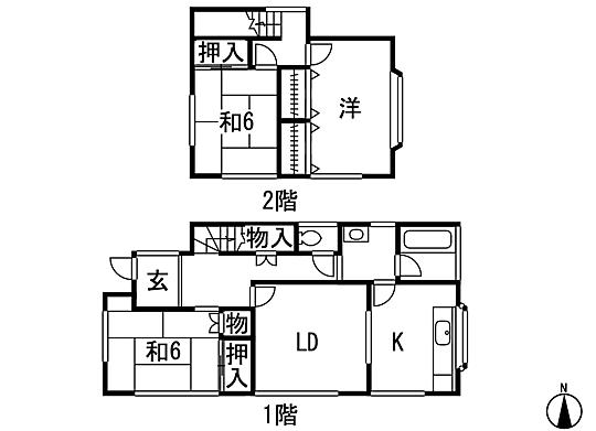 Floor plan. 5,980,000 yen, 3LDK, Land area 130.58 sq m , Building area 88.18 sq m