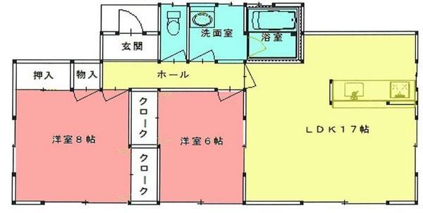Floor plan. 12.8 million yen, 2LDK, Land area 316.72 sq m , Building area 71.21 sq m