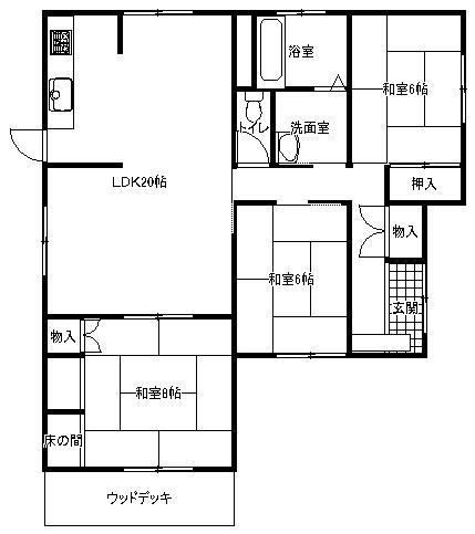Floor plan. 9.8 million yen, 3LDK, Land area 170.11 sq m , Building area 91.09 sq m