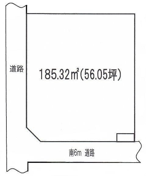 Compartment figure. Land price 7.8 million yen, Land area 185.32 sq m
