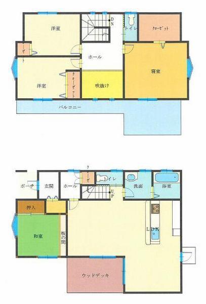 Floor plan. 26,600,000 yen, 4LDK, Land area 221.92 sq m , Building area 118.41 sq m