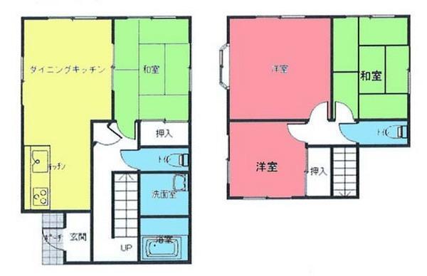 Floor plan. 8.8 million yen, 4LDK, Land area 243.81 sq m , Building area 97.49 sq m