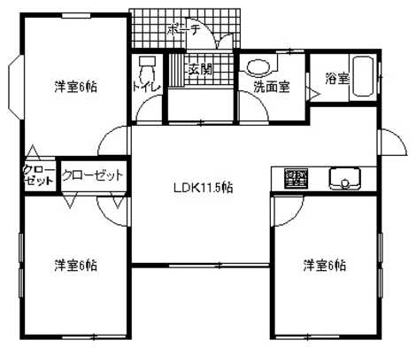 Floor plan. 12.8 million yen, 3LDK, Land area 171 sq m , Building area 62.1 sq m