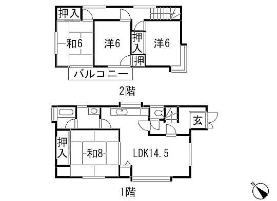 Floor plan. 8.9 million yen, 4LDK, Land area 231 sq m , Building area 98.25 sq m