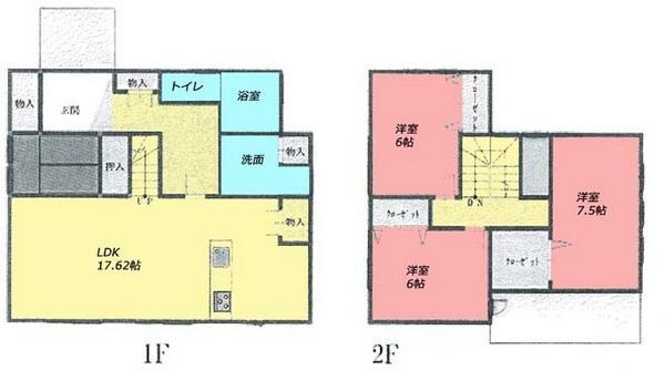 Floor plan. 21.5 million yen, 3LDK+S, Land area 197.93 sq m , Building area 105.16 sq m