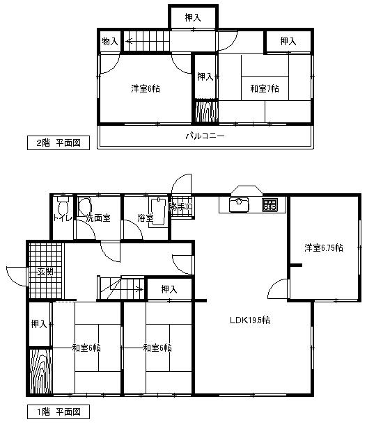 Floor plan. 6.5 million yen, 5LDK, Land area 494.79 sq m , Building area 120.13 sq m