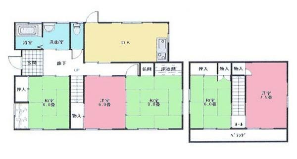 Floor plan. 16,900,000 yen, 5DK, Land area 496.52 sq m , Building area 105.16 sq m