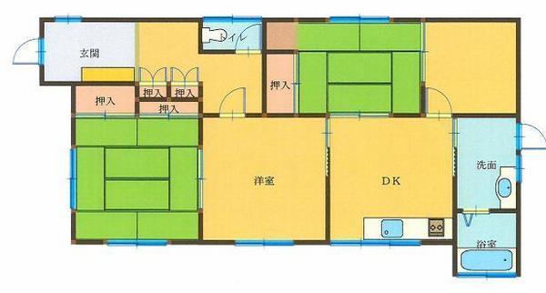 Floor plan. 5.5 million yen, 3DK+S, Land area 227.91 sq m , Building area 83.35 sq m