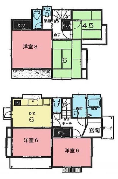 Floor plan. 6.2 million yen, 5DK, Land area 187.5 sq m , Building area 88.17 sq m