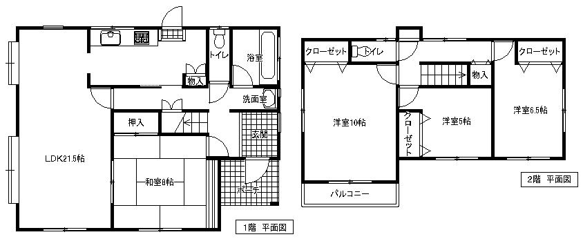 Floor plan. 18,800,000 yen, 4LDK, Land area 180.76 sq m , Building area 117.71 sq m