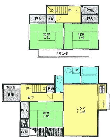 Floor plan. 13.6 million yen, 3LDK, Land area 395.62 sq m , Building area 87.8 sq m