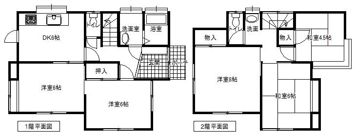 Floor plan. 6.2 million yen, 5DK, Land area 187.5 sq m , Building area 88.17 sq m