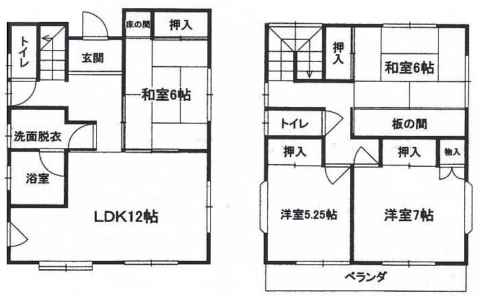 Floor plan. 6,980,000 yen, 4LDK, Land area 153.12 sq m , Building area 98.95 sq m
