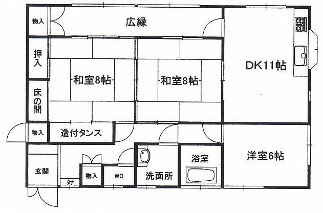Floor plan. 8.9 million yen, 3DK, Land area 298.1 sq m , Building area 91.5 sq m