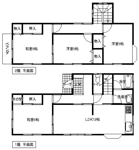 Floor plan. 5,980,000 yen, 4LDK, Land area 102 sq m , Building area 92.53 sq m