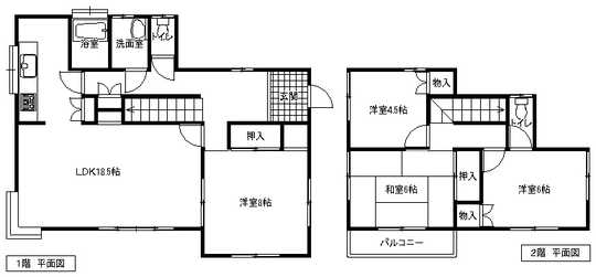 Floor plan. 5.5 million yen, 4LDK, Land area 171 sq m , Building area 98.37 sq m
