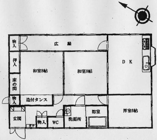 Floor plan. 8.9 million yen, 3DK, Land area 298.1 sq m , Building area 91.5 sq m
