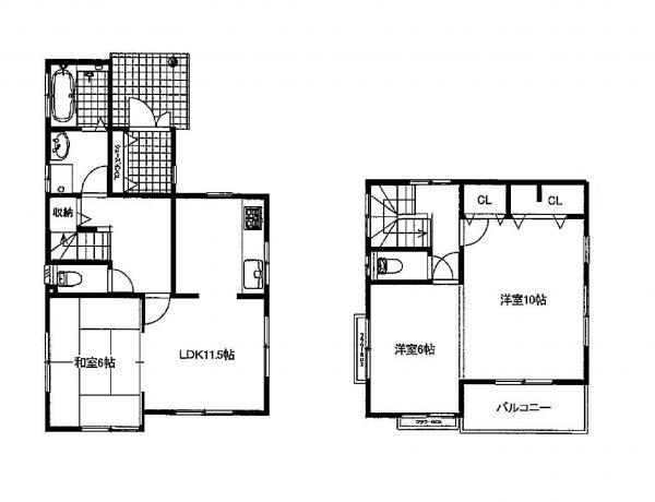 Floor plan. 13.3 million yen, 3LDK, Land area 195.46 sq m , Building area 86.11 sq m