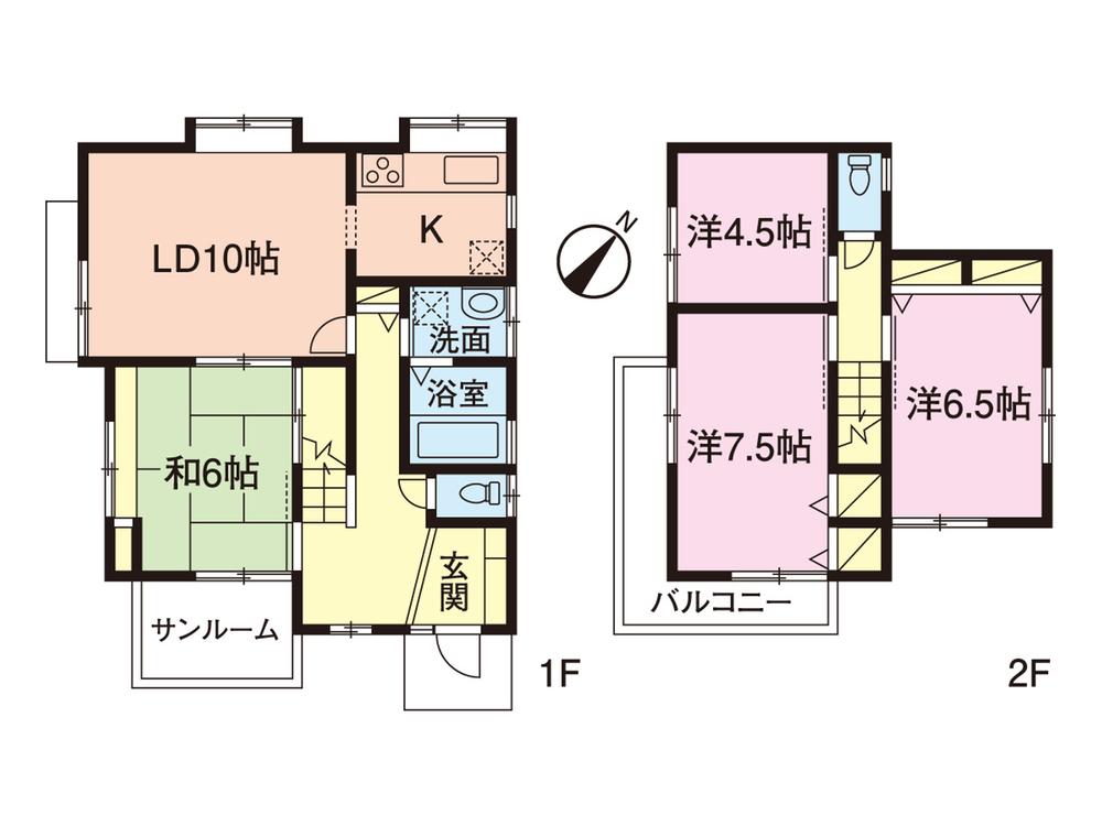Floor plan. 16.5 million yen, 4LDK, Land area 180.85 sq m , Building area 111.42 sq m floor plan