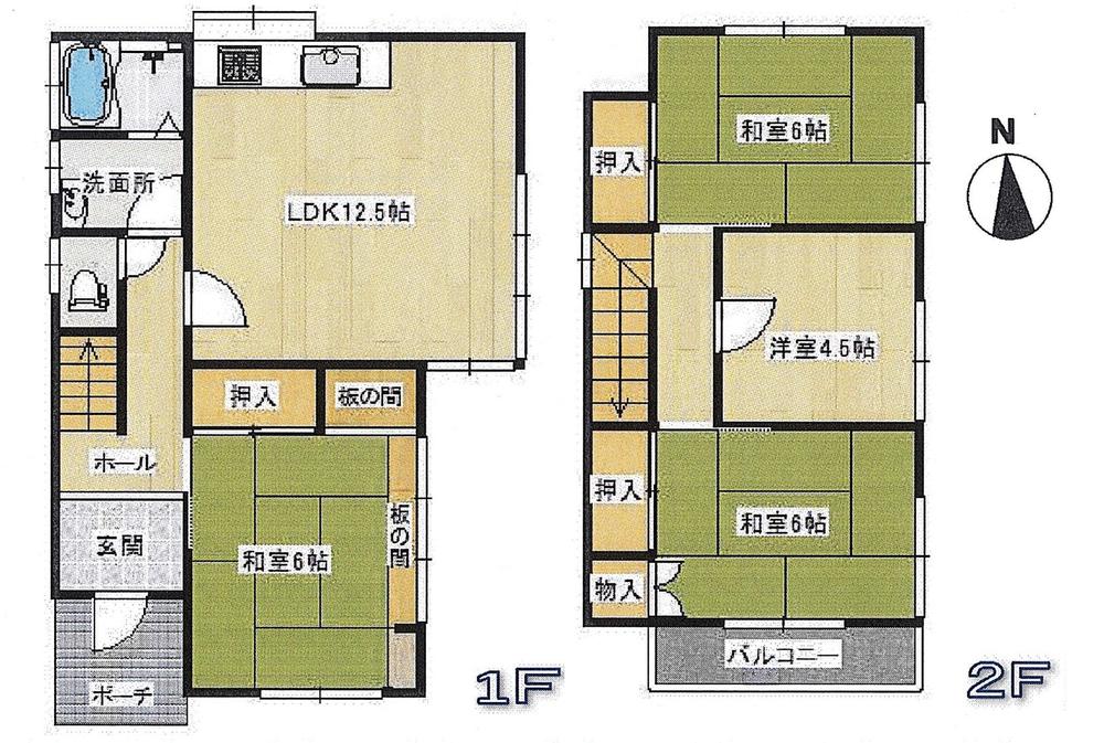 Floor plan. 14.8 million yen, 4DK, Land area 102.61 sq m , Building area 85.01 sq m