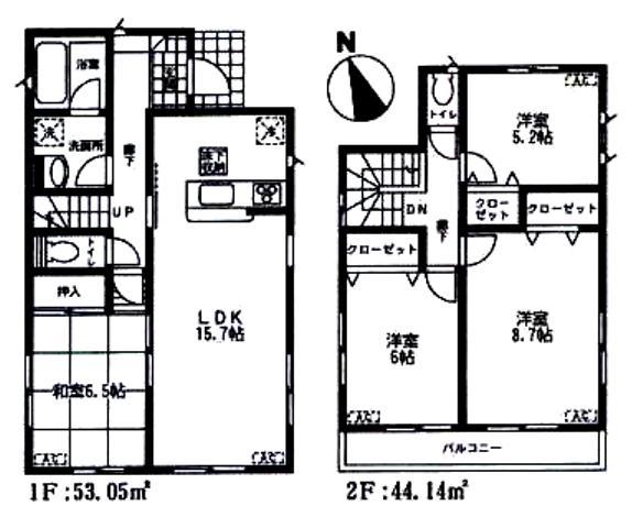 Floor plan. 26,800,000 yen, 4LDK, Land area 139.53 sq m , Building area 97.19 sq m