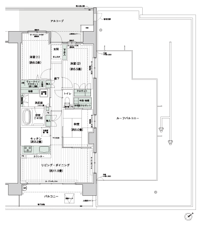 Floor: 3LDK + WIN + FC, the occupied area: 71.68 sq m, Price: TBD