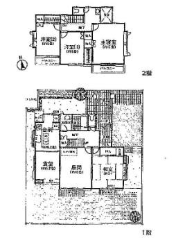 Floor plan. 18.5 million yen, 4K, Land area 195.55 sq m , Building area 122.96 sq m