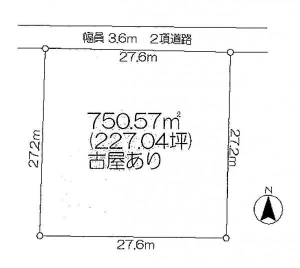 Compartment figure. Land price 9.8 million yen, Land area 750.57 sq m