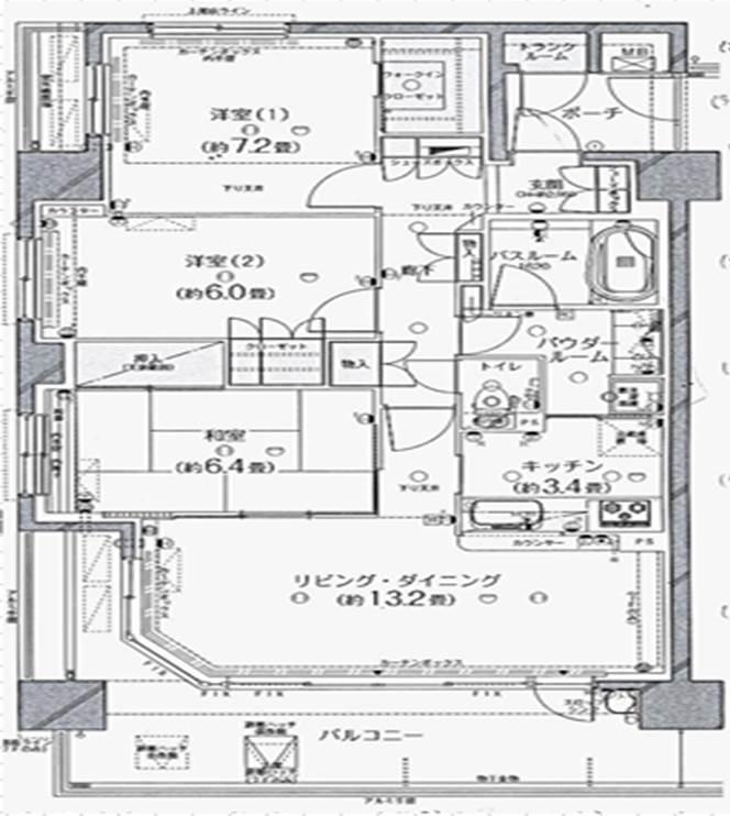 Floor plan. 3LDK, Price 23 million yen, Occupied area 85.39 sq m , Balcony area 18.81 sq m