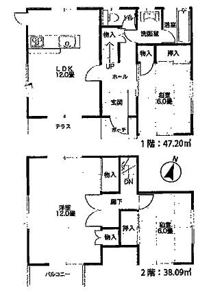 Floor plan. 11.5 million yen, 3LDK, Land area 140.94 sq m , Floor plan of the building area 85.29 sq m Zenshitsuminami direction!
