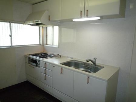 Kitchen. Bright kitchen with a window