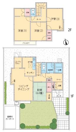 Floor plan. 18,800,000 yen, 4LDK + S (storeroom), Land area 180.47 sq m , Building area 118.51 sq m