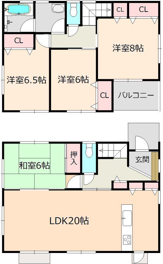 Compartment figure. Land price 14.5 million yen, Land area 135.13 sq m