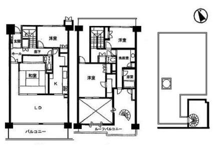 Floor plan. 4LDK, Price 17.8 million yen, Footprint 136.67 sq m , Spacious floor plan can also be used balcony area 51 sq m rooftop