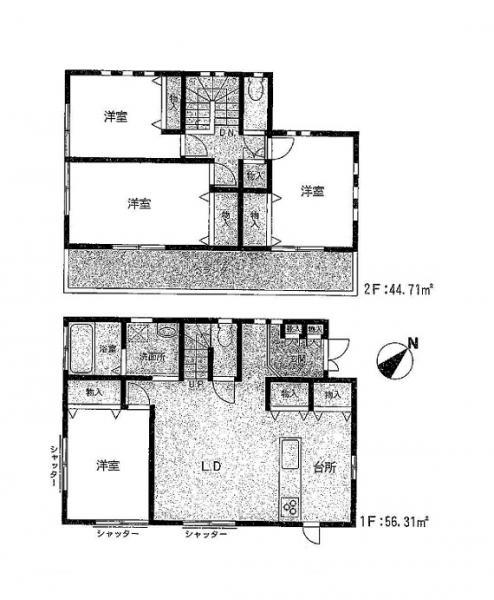 Floor plan. 24,800,000 yen, 4LDK, Land area 168.6 sq m , Building area 101.02 sq m