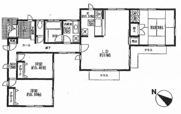 Floor plan. 32,890,000 yen, 3LDK, Land area 475.8 sq m , Building area 95.47 sq m