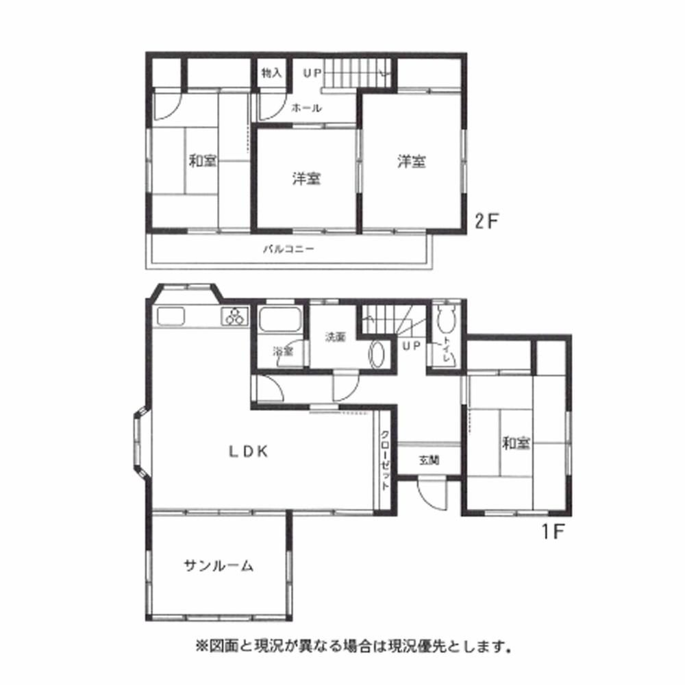 Floor plan. 13.8 million yen, 4LDK + S (storeroom), Land area 174.06 sq m , Building area 92.74 sq m site (October 2013) Shooting