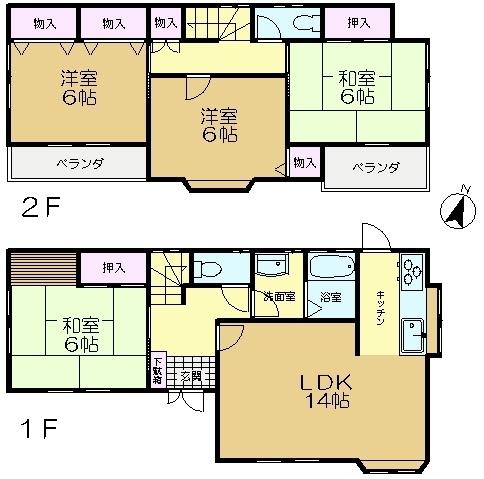 Floor plan. 11.8 million yen, 4LDK, Land area 120.97 sq m , Building area 95.2 sq m