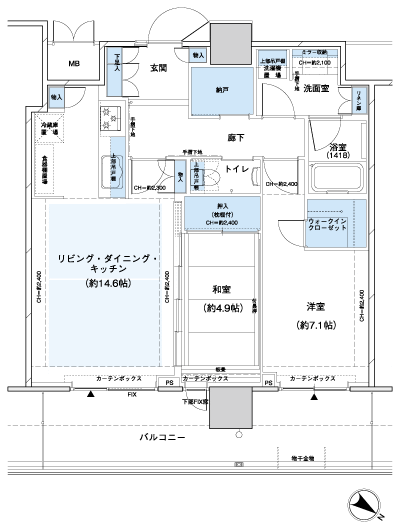 Floor: 2LDK + WIC + N, the occupied area: 68.34 sq m, Price: TBD