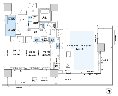 Floor: 3LDK + WIC + SIC, the occupied area: 88.82 sq m, Price: TBD
