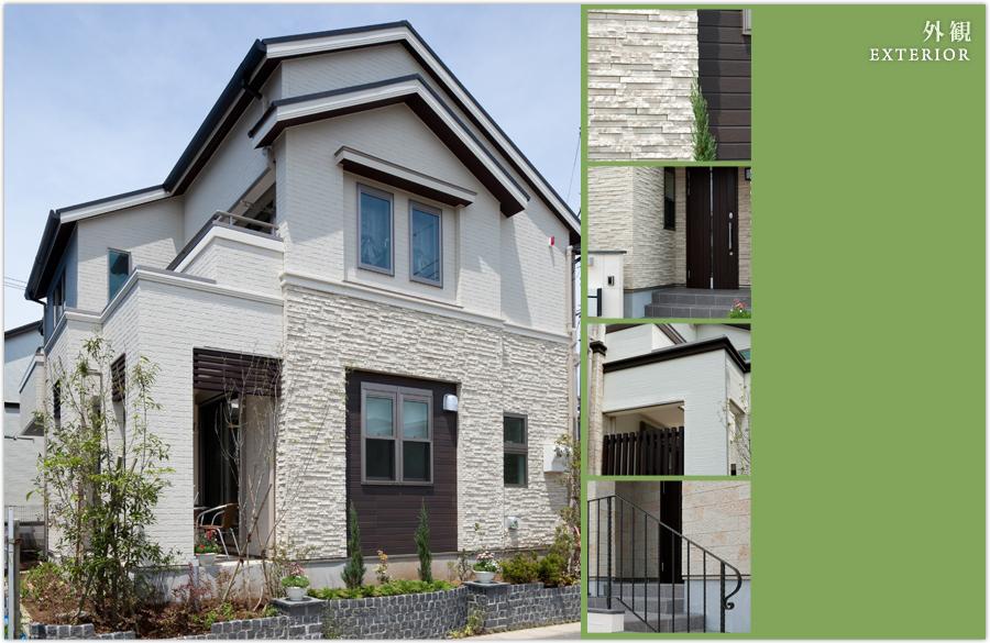 Local appearance photo. Use the exterior wall siding there is a self-cleaning function. Stone-tone tile has Tadayowashi a profound feeling.