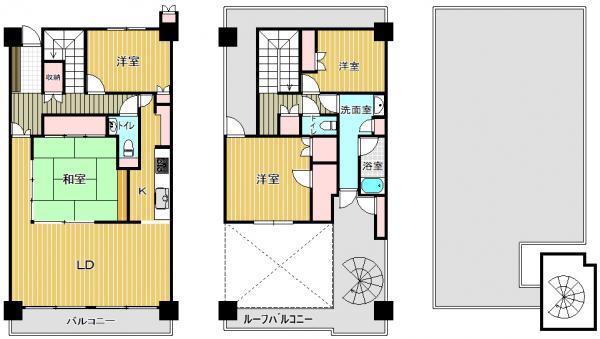 Floor plan. 4LDK, Price 17.8 million yen, Footprint 136.67 sq m , Balcony area 51 sq m