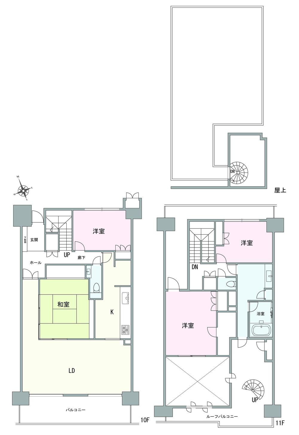 Floor plan. 4LDK, Price 17.8 million yen, Footprint 136.67 sq m