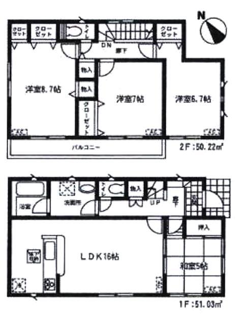 Floor plan. 21,800,000 yen, 4LDK, Land area 140.69 sq m , Building area 101.25 sq m