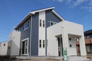 Reminiscent of a crisp blue sky, Plan example land area of ​​the case who built 4LDK to the blue and white of the colorful design No.18 / 166.00 sq m  Land price / 12 million yen building area / 107.33 sq m  Building price / 18,800,000 yen