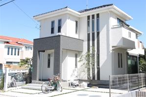 By Cubic Design, Plan example land area of ​​the case who built 4LDK to modern taste of the dwelling unit No.18 / 166.00 sq m  Land price / 12 million yen building area / 107.80 sq m  Building price / 18,800,000 yen