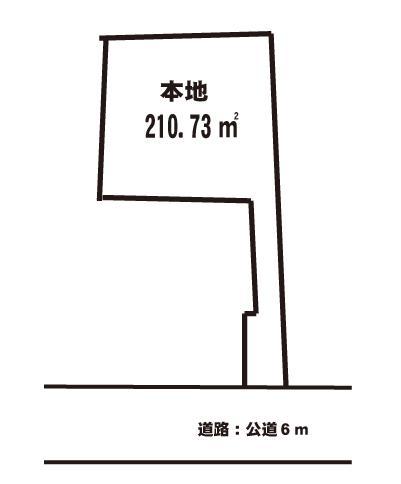 Compartment figure. Land price 10.8 million yen, Land area 210.73 sq m