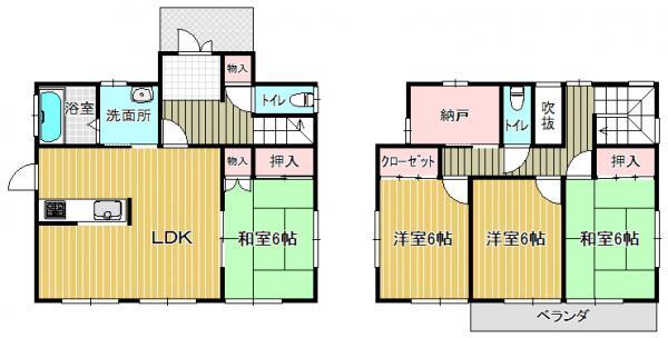 Floor plan. 17.8 million yen, 4LDK, Land area 155.62 sq m , Building area 103.5 sq m