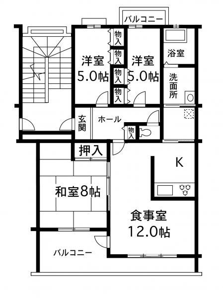 Floor plan. 3LDK, Price 13.2 million yen, Occupied area 85.63 sq m , Balcony area 15.54 sq m storage is also abundant. Japanese-style room is also comfortably relax in the spread